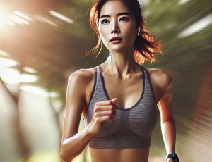 DALL·E 2025-03-17 09.26.28 - A realistic digital photo of a fit Korean woman in her 30s wearing athletic wear, performing a morning cardio workout outdoors. She is jogging in a sc.jpg